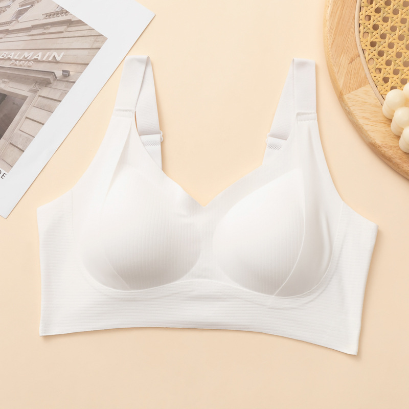 Transfronterizos ropa interior líquido base invisible sin marca ropa interior damas grandes pechos pequeños pechos colaterales anti-prolapso copas de bra