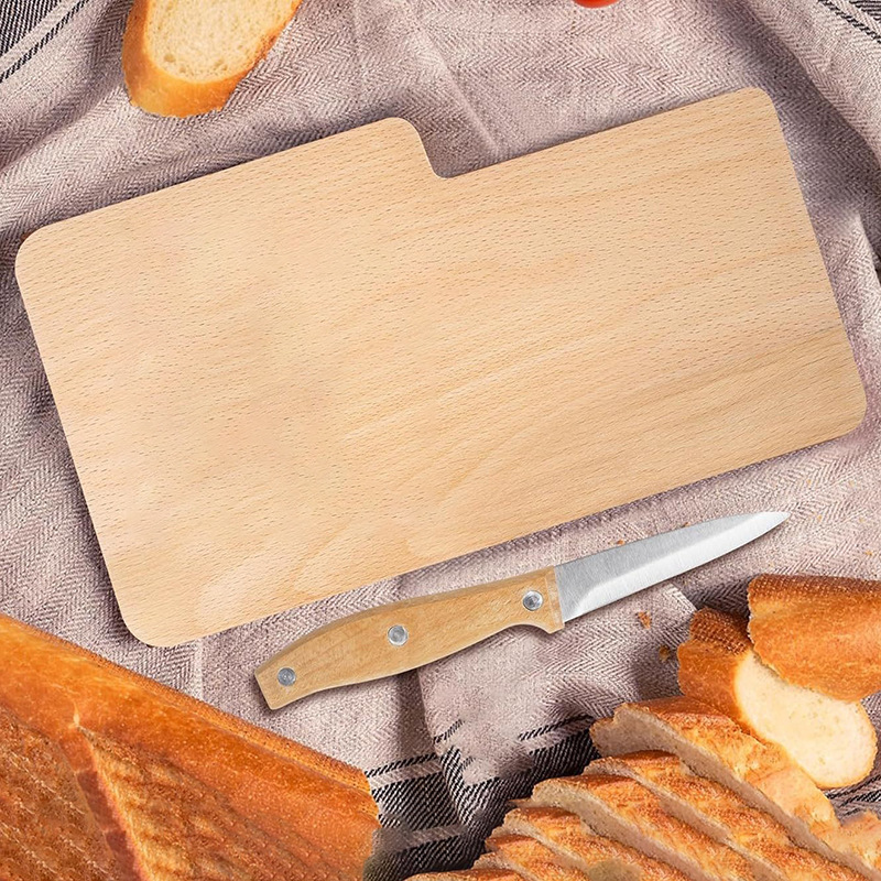 Tabla de corte de madera multifuncional con cuchillo tabla de verduras casera multifuncional de frutas y verduras conveniente bandeja de pizza de filete