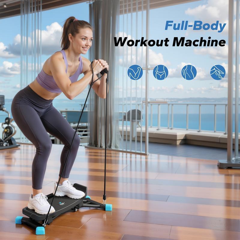 Home Fitness Stepper Mini Stair Climber with Elastic Bands|undefined