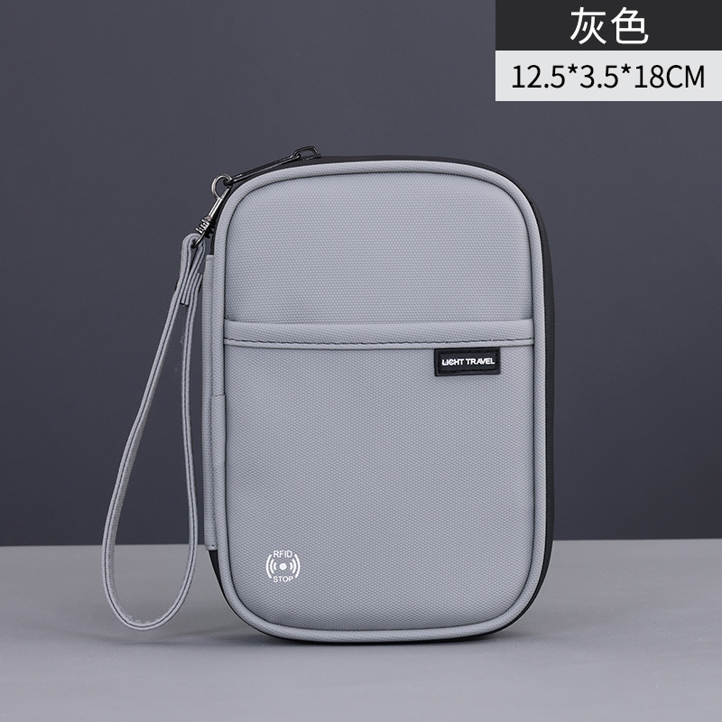 Nuevo producto antirrobo transfronterizo bolsa de tarjetas multifuncional bolsa de pasaporte bolsa de almacenamiento portátil de negocios bolsa de certificados impermeable bolsa de billetera