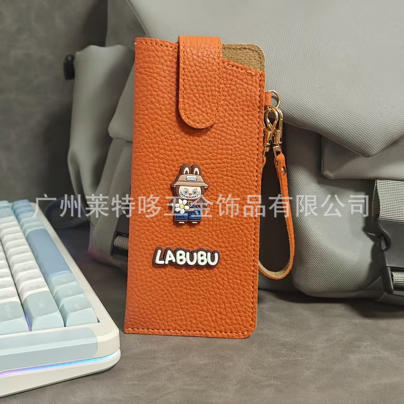 现货卡通拉布布皮革眼镜包挂绳款太阳镜墨镜收纳包PU皮挂包眼镜袋|undefined