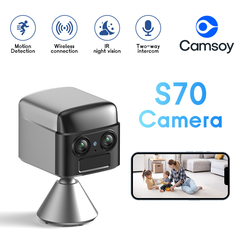 Cross-border 4G outdoor surveillance camera magnetic WiFi home ultra-high-definition night vision wireless installation-free camera