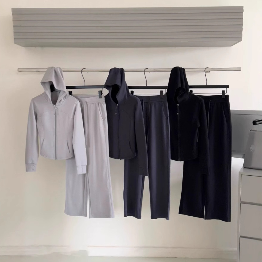 Henan Sangpo LU Home Spring and Summer New Sports Yoga Small Man Waist Hoodie Women's Casual Cloud Sense suit Hooded Sweater