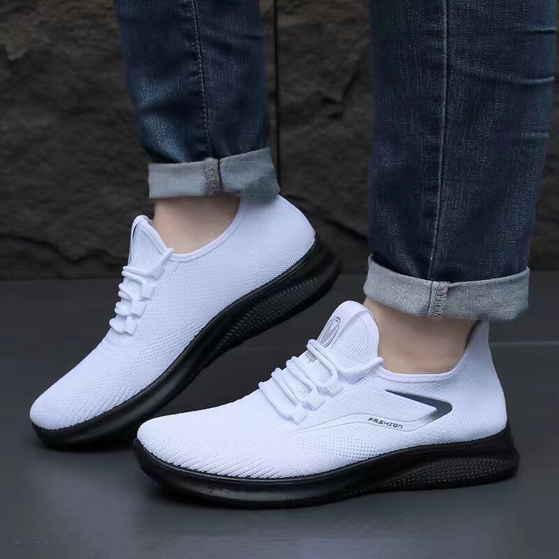 Men's Shoes, New Style, Sports, Breathable, Versatile Casual Shoes, Factory Direct Sales, Wholesale, Cross-Border, Fly-Knit Soft-Soled Shoes Men's Shoes, New Style, Sports, Breathable, Versatile Casual Shoes, Factory Direct Sales, Wholesale, Cross-Border, Fly-Knit Soft-Soled Shoes