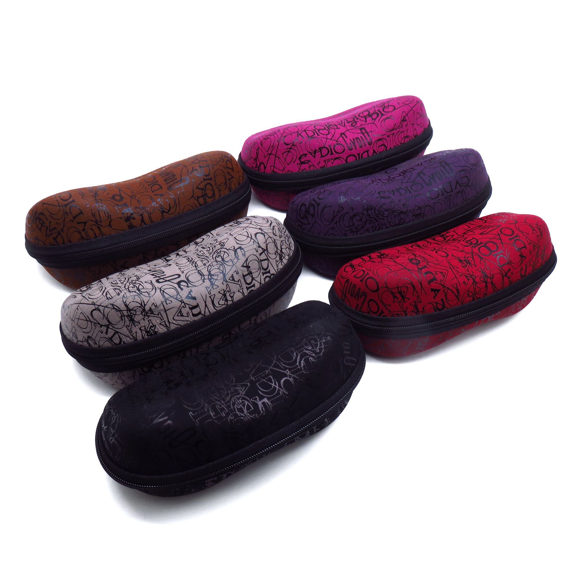 Estuche para gafas de sol deportivas, venta al por mayor, estuche para espejo de almacenamiento con cremallera, estuche para gafas de sol antipresión de tela EVA Oxford, estuche para ciclismo