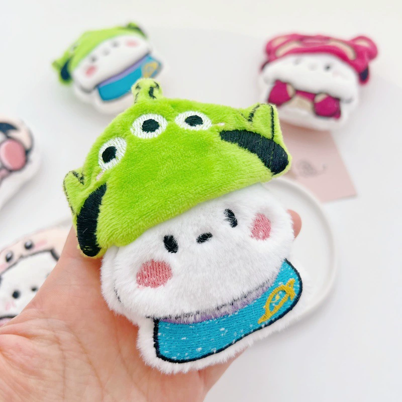  Cartoon plush hat, doll, brooch, bag, pack, decorations, scarf with accessories, handmade