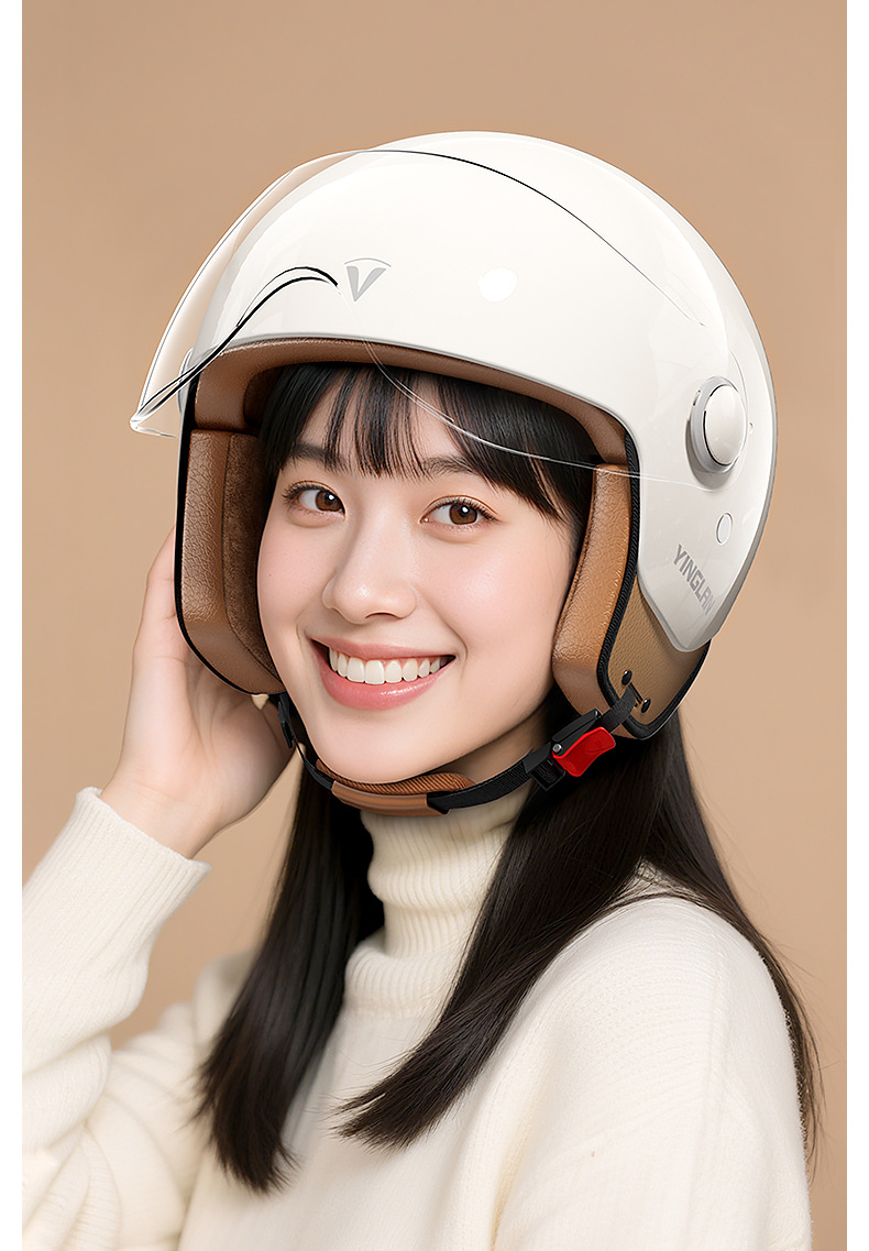 3C Certified Motorcycle Electric Vehicle Helmet Winter Half Helmet