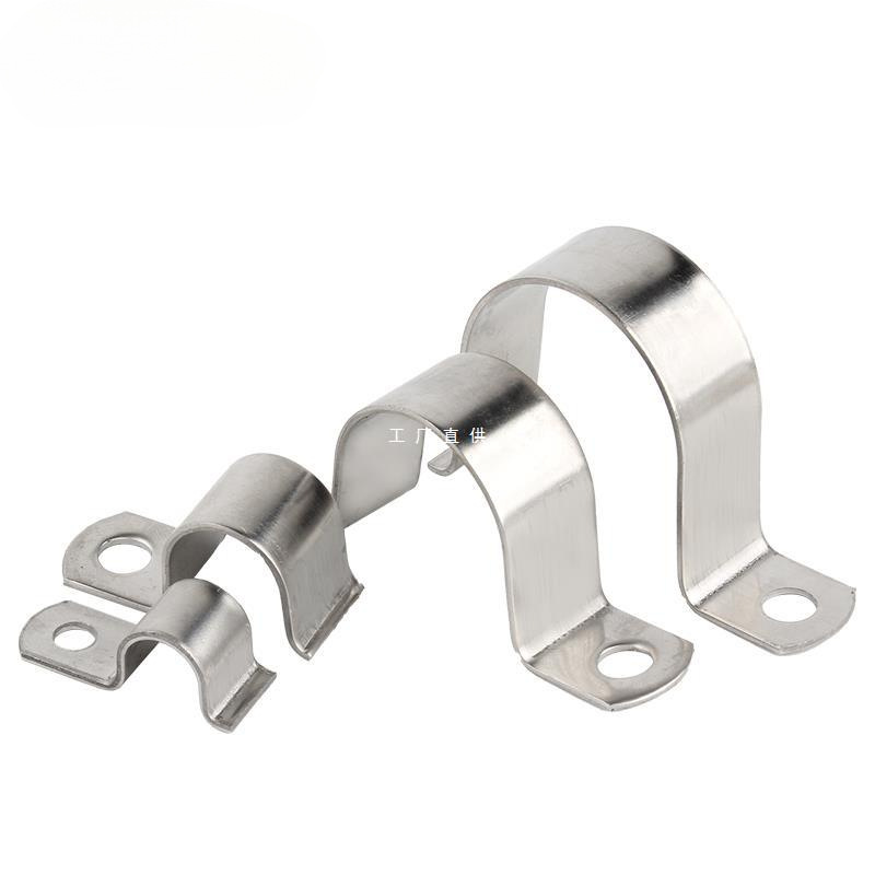 304不锈钢卡箍加厚单边管卡骑马卡马鞍卡U型卡子水管固定夹卡扣