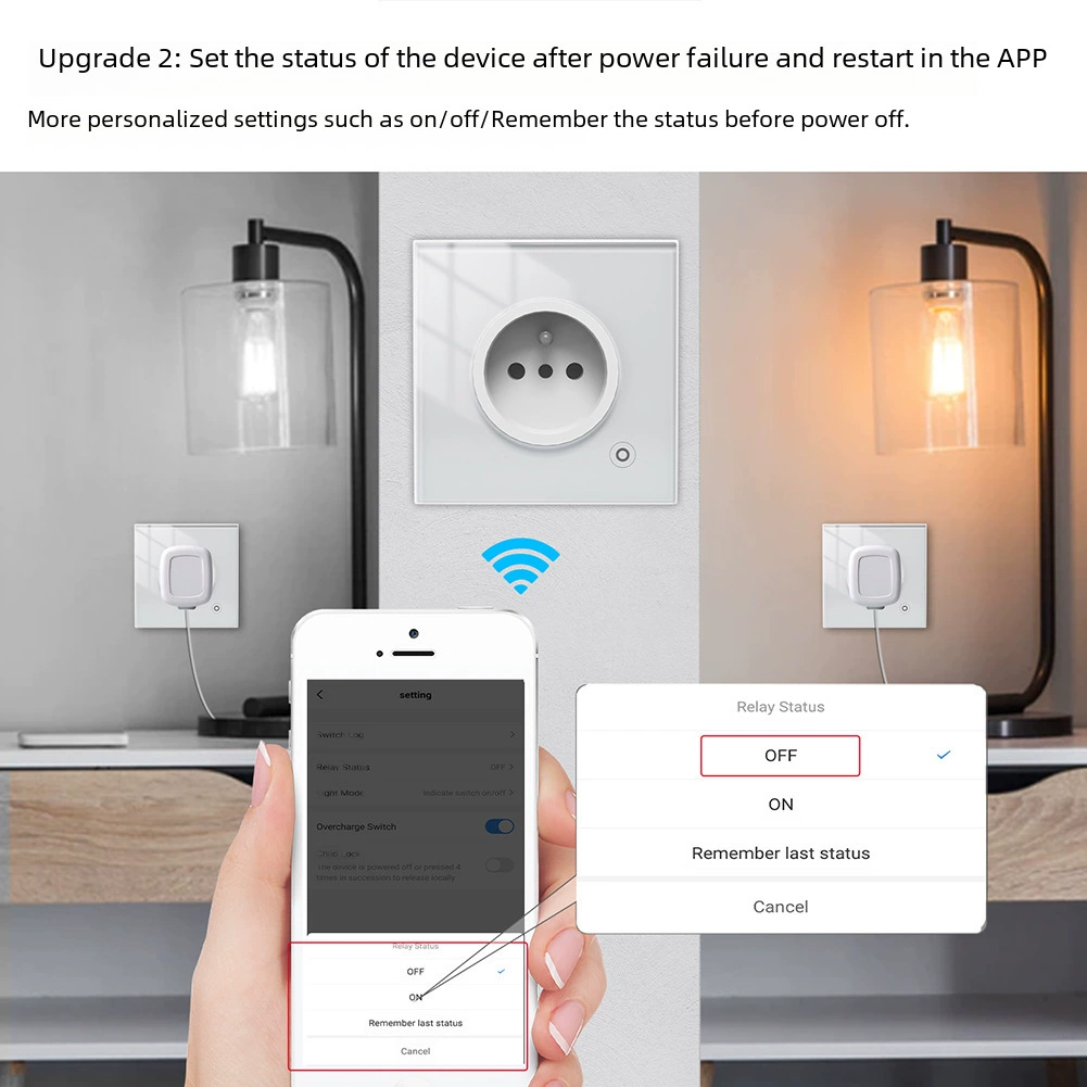 WIFI graffiti socket 86 -type glass app remote time -controlling timing 16A timing panel electricity monitoring wall socket