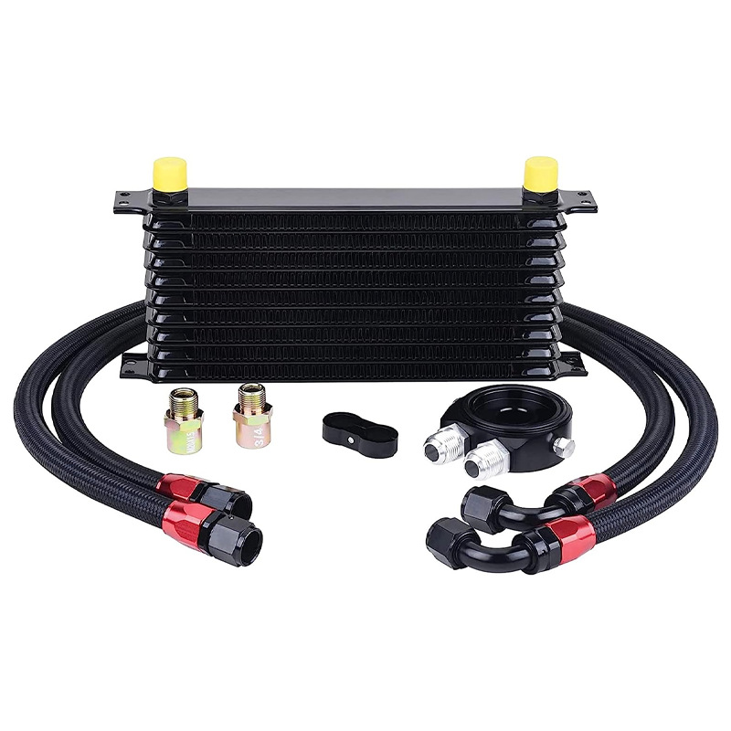 Car Modification JapANese 10-row Oil Cooler Radiator Kit An10 TrANsmission Engine Cooler