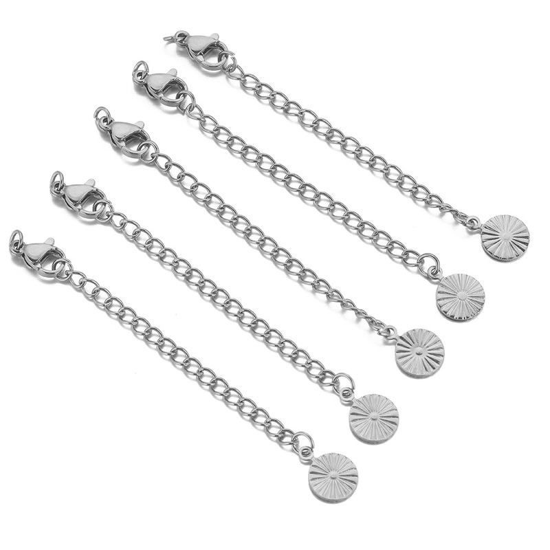 ステンレス鋼延長チェーンチタン鋼セットロブスタークラスプビーズテールチェーンネックレス延長チェーン diy アクセサリーチタン鋼テールチェーン|undefined