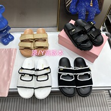 miu��ħ�g�N���һ����ЬŮ25���¿�ƽ��ƴɫë�������⴩����Ь