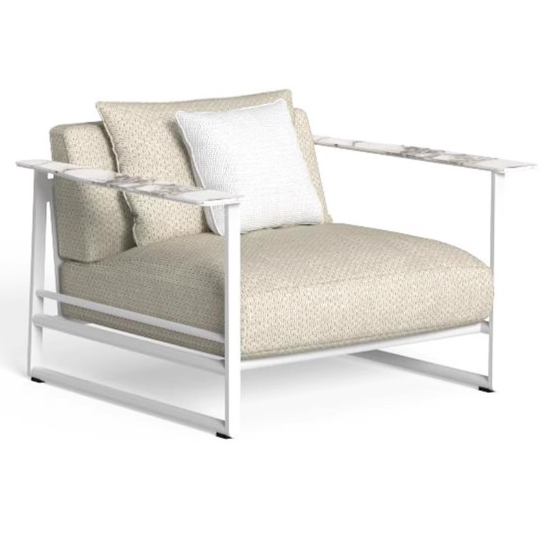 Sofá de acero inoxidable al aire libre, impermeable y protector solar, villa minimalista moderna, jardín de ocio, combinación de muebles de aleación de aluminio