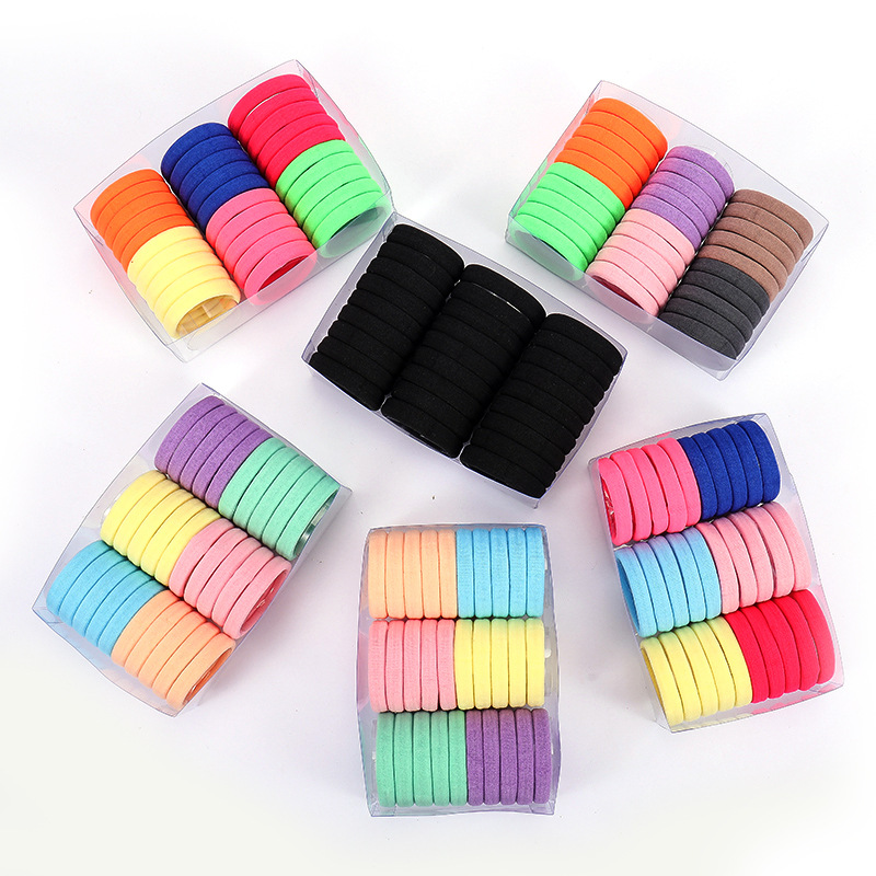 Estilo coreano accesorios para el cabello gran tamaño mediano Pequeño anillo de toalla alta elástica grande grueso anillo de pelo sin costura