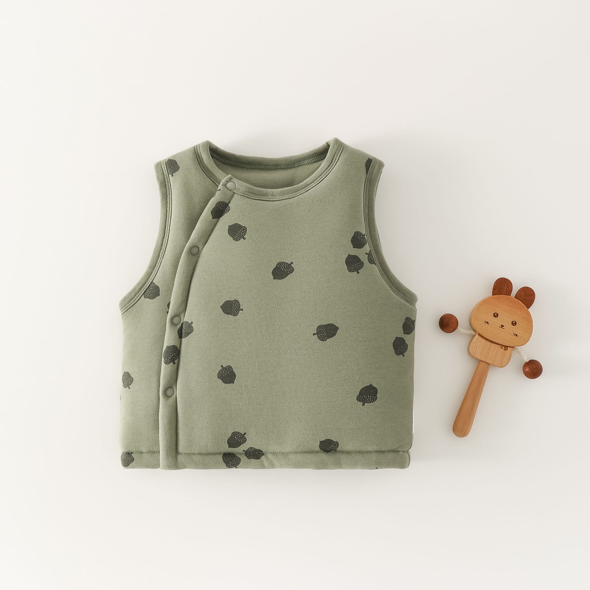 Baby chaleco de invierno para bebés de hembra y mujer, chaleco de hombro de algodón grueso para bebés de clase A, chaleco de invierno para niños calientes