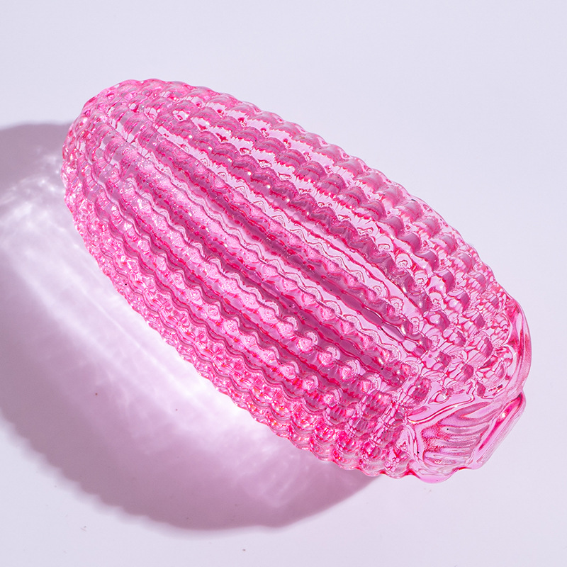 Ornamento de maíz de cristal de cristal de vidrio, maíz de color, maíz hecho a mano puro, maíz amarillo, decoración del hogar