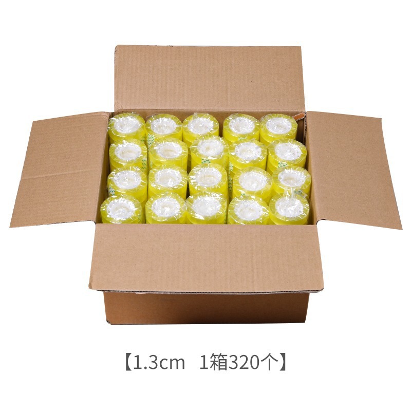 Cinta estrecha 1cm de ancho pegamento de sellado para estudiantes ramo de flores material de embalaje material de bricolaje hecho a mano cinta transparente