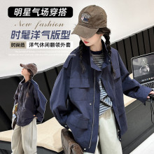 女童风衣春秋2025新款儿童秋季洋气时髦女大童休闲秋装中长款外套