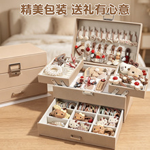 高端儿童发饰套装礼盒女童生日发卡发夹皮筋新款小公主头饰首饰盒