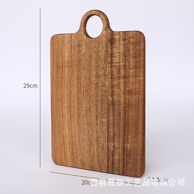 Tablero de cortar de madera de acacia Tablero de cortar de madera maciza Tablero de cortar de frutas y verduras Tablero de cortar Tablero de cortar con mango de madera de acacia Tablero de cortar pizza Tablero de bistec