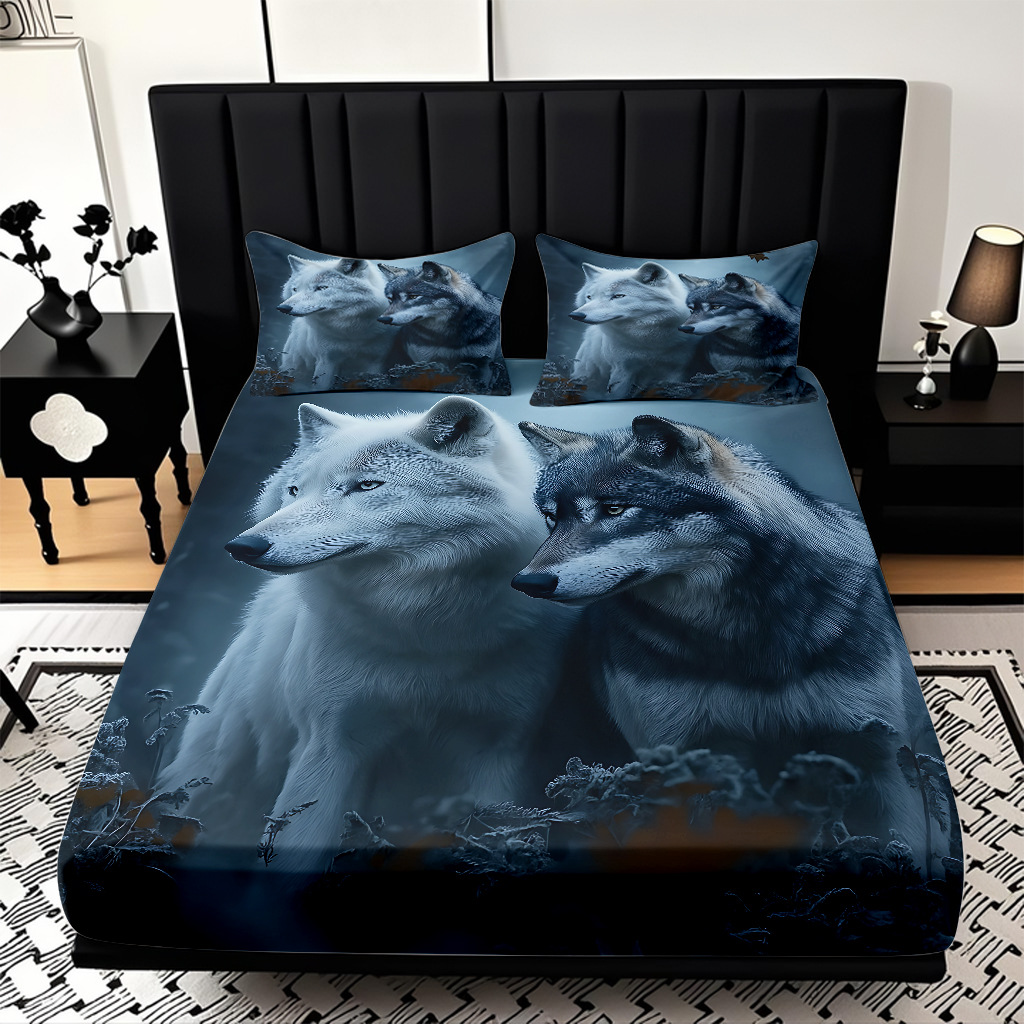 TEMU / JIT impresión digital 3D transfronteriza serie de wolf molido cama de cama de cama de cama para diseñar