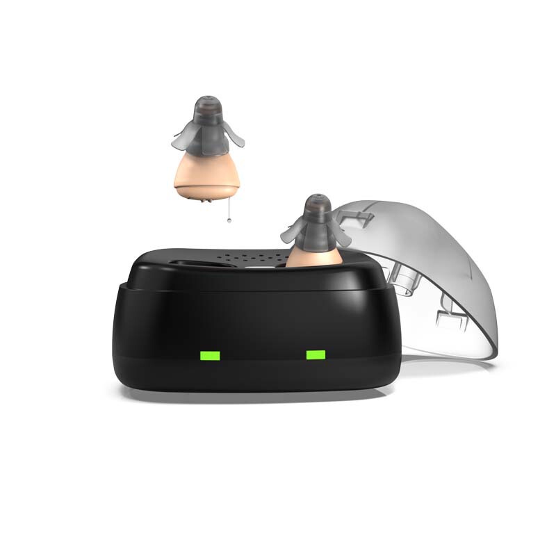 Meilisheng Rechargeable Hearing Aid Sound Amplifier Drying and Maintenance Invisible Mini Model Amazon Cross-Border Best-Selling Model