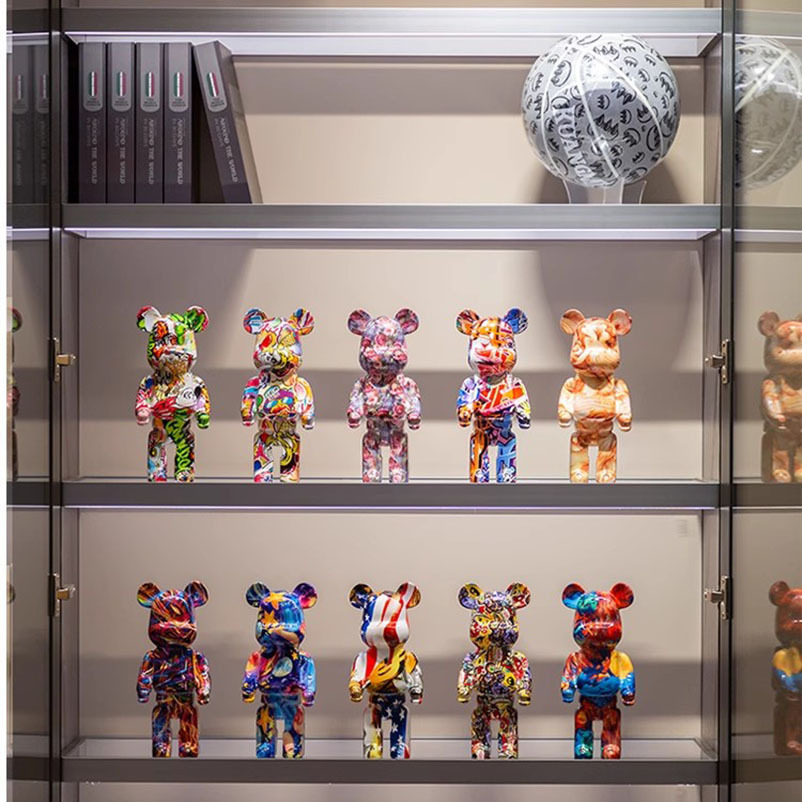 Decoraciones vitrinas de lujo, osos violentos de alta gama, muebles para el hogar, porche, gabinetes de TV, adornos de escritorio, vitrinas de lujo ligeras, decoración de vitrinas