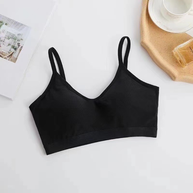 Algodón profundo U belleza de espalda ropa interior deportiva damas reunidas sostén de los estudiantes chaleco de suspensión con taza fija con agujeros de ventilación