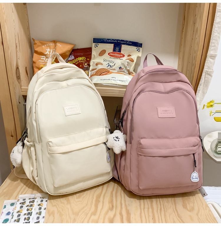 Schoolbag Women's Small Fresh Large Capacity Backpack for Primary and Secondary School Students Travel Durable Fashion All-match Backpack