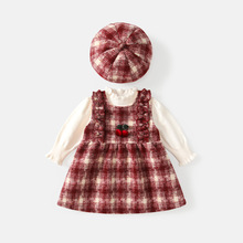 女童连衣裙秋冬装2025新款公主百搭背心裙洋气加绒女宝宝裙子冬季