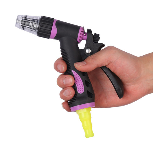 Manufacturer supply small purple nozzle car wash water gun Garden garden irrigation water gun Household car car water gun