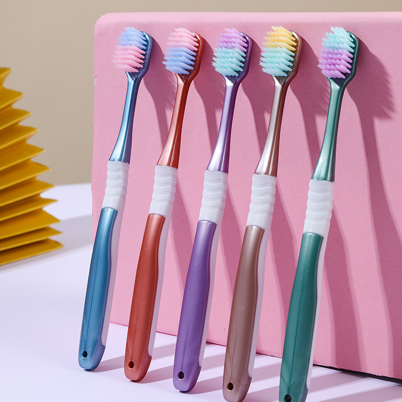 Sanxiao Meijie genuine goods wide head household soft bristle toothbrush wholesale men's and women's couples toothbrush independent packaging factory direct sales