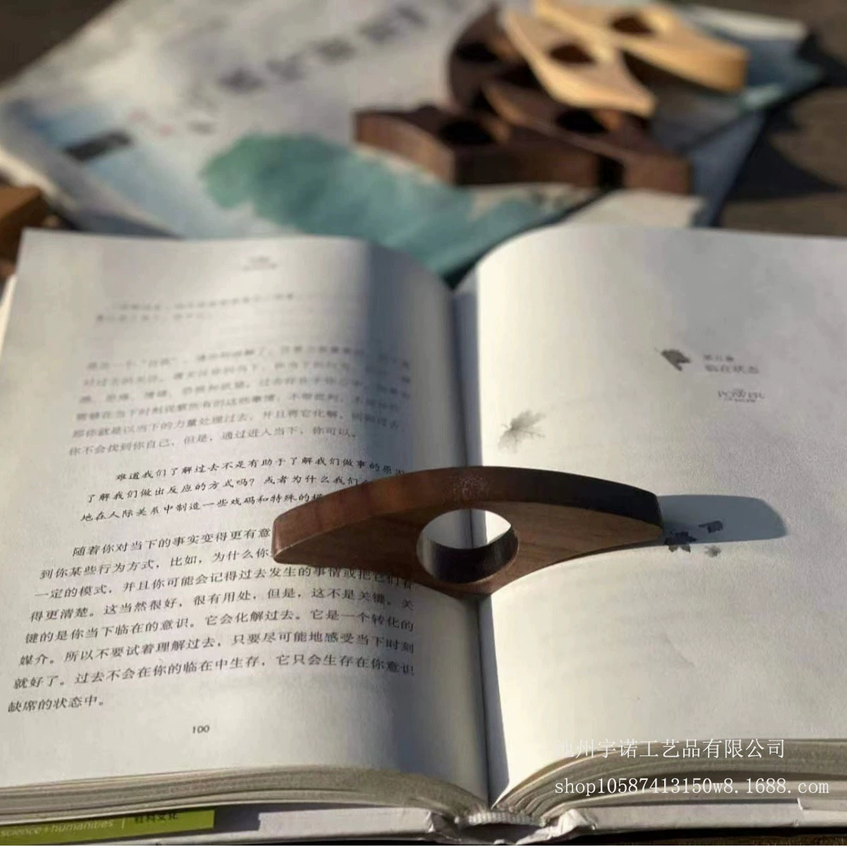 Грузо-очередь за пределами BOOK PAGE Деревянная страница книги пресс presses чтение закладка