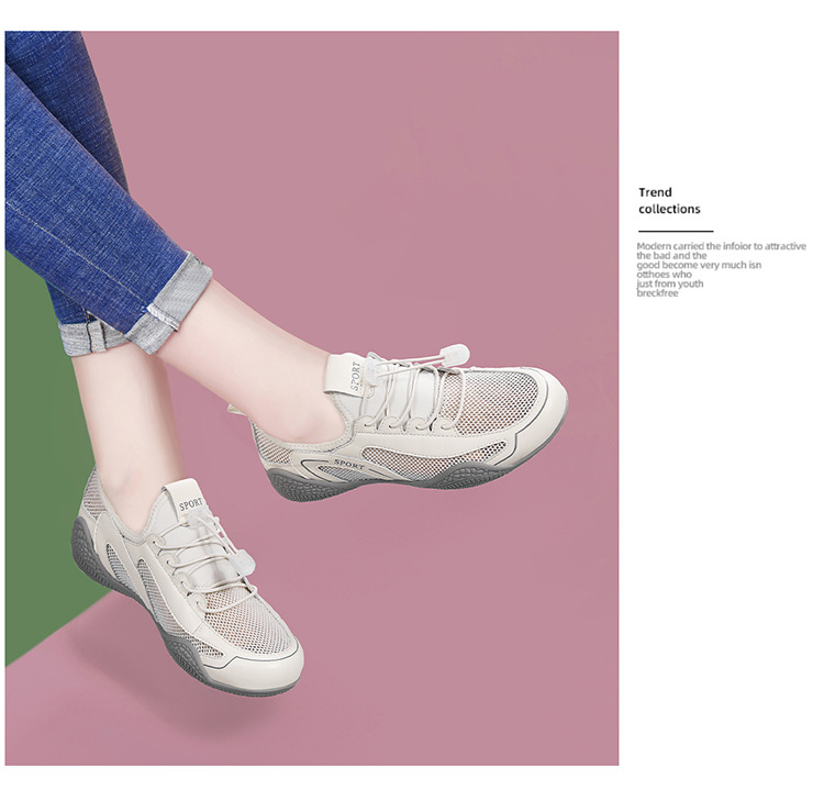 Giày sneaker nữ da thật lưới thoáng khí mùa hè 2025 nhẹ êm chống trượt — DH 58365m Xám (Mẫu rỗng), DH 58219 màu trắng (mẫu rỗng), DH 58618m Xám (Mẫu rỗng), DH 58278 màu xám (lớp lót đơn) chi tiết 8