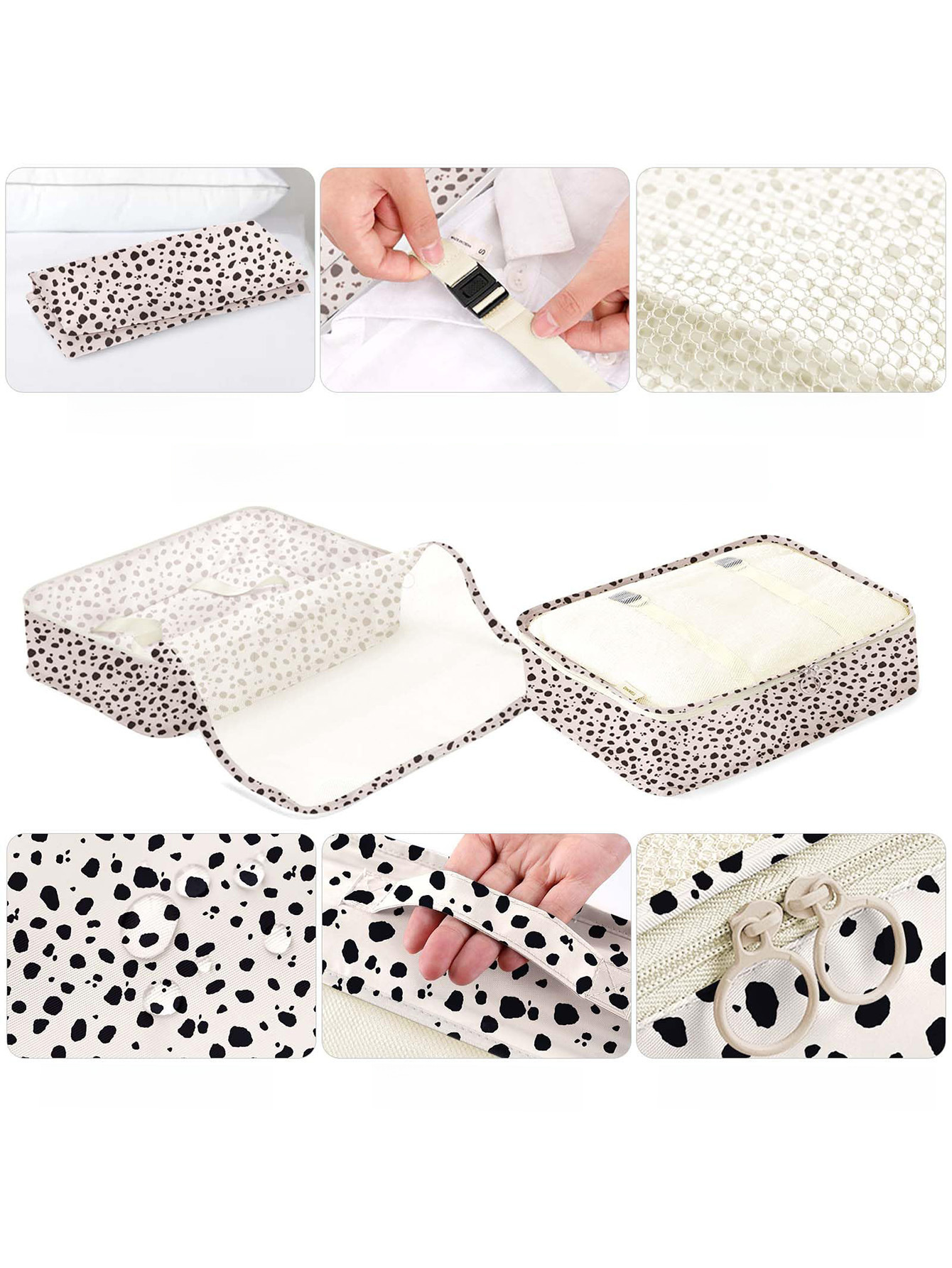 Cross-border travel storage set of 8 pieces storage bag, travel clothing sorting storage bag, suitcase organization set of 8