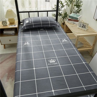 Simple Plaid Dormitory Bed Sheet Single-piece Single Bed Men's and Women's Student Dormitory Shelf Bed Upper and Lower Bed Double Bedding Sheet