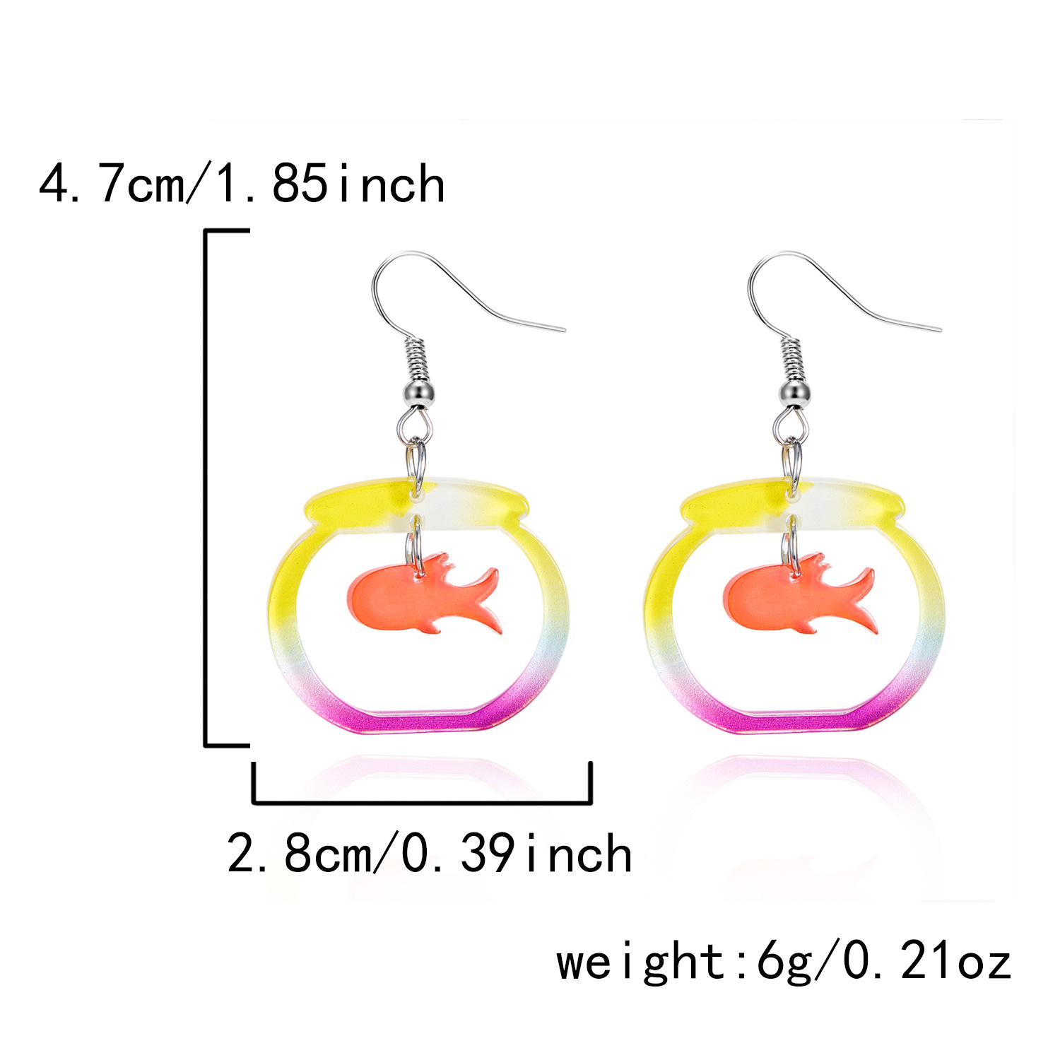 11g Weight Alloy Ear Needle Material Drop Earrings Classification 1 Pair Quantity Holiday, Daily Occasion Acrylic Material Starfish Pattern Spring&Summer Season Women's Gender Plating Design Vacation, Classic Style Style 1 Pair Vacation Classic Style Starfish Plating Acrylic Drop Earrings 10