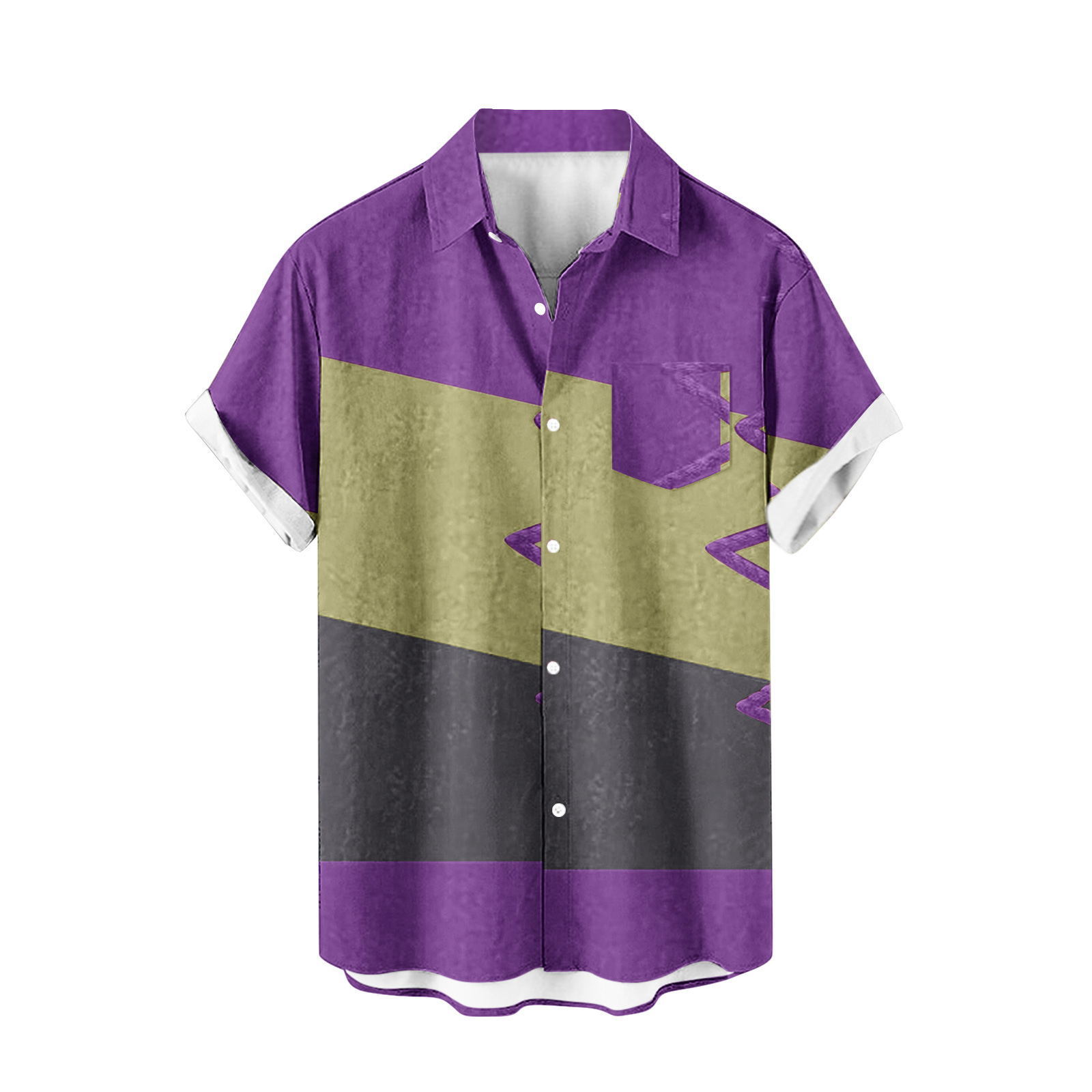 2024 comercio exterior europeo y americano transfronterizo exclusivamente para camisas de manga corta para hombres color de costura impresión digital 3D blusa casual