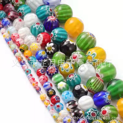 DIY Accessory Beads with Millefiori Glass for Crafts, Direct Manufacturer Sale of Millefiori Glass Beads
