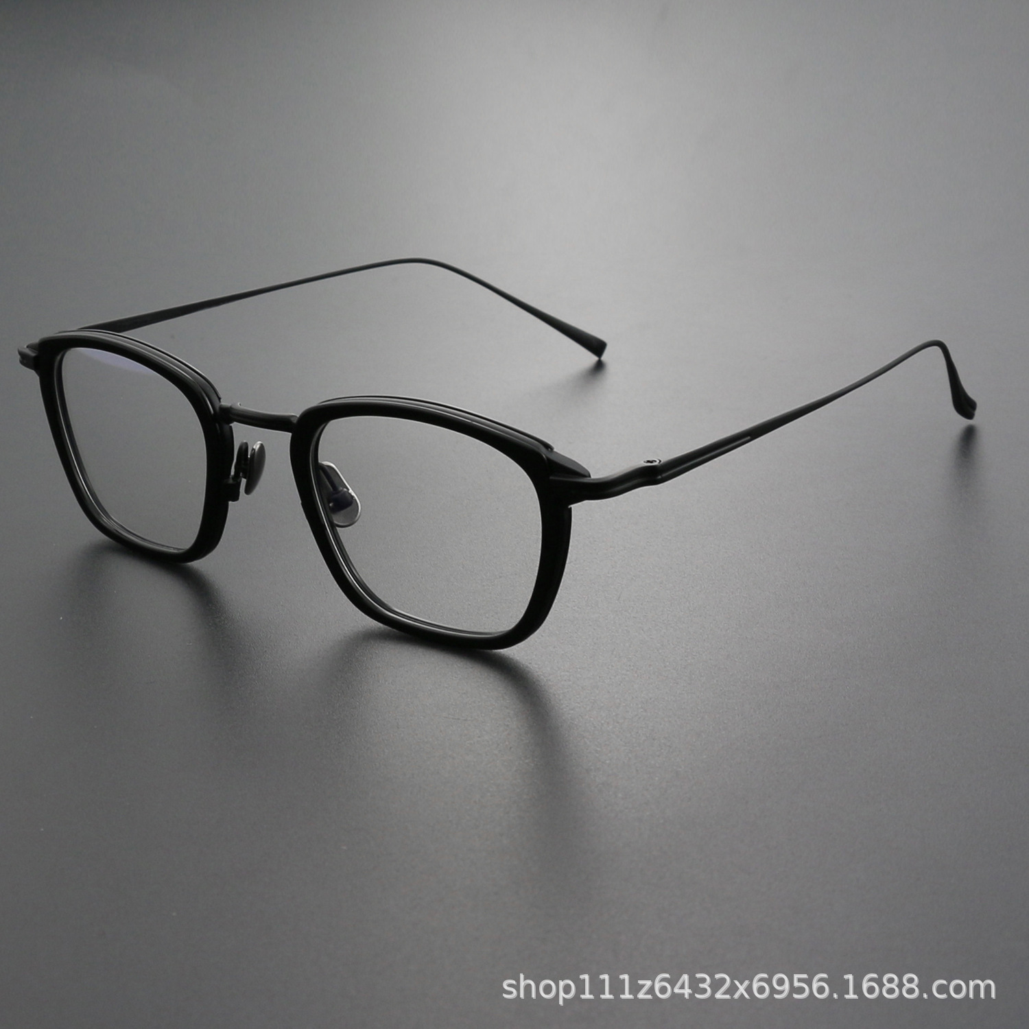 Golden glasses KJ-24 retro pure titanium big frame myopia glasses…