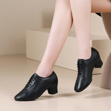 真皮女教师拉丁舞鞋摩登舞鞋交谊舞广场舞鞋水兵舞鞋中底跟软底鞋