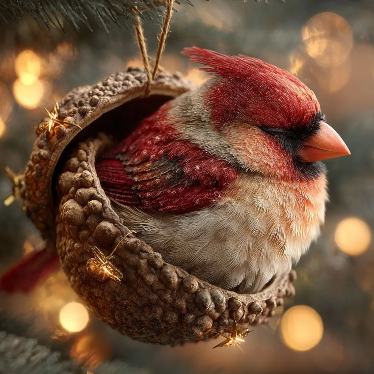 跨境新款板栗松鼠刺猬圣诞装饰品圣诞树挂件2D平面打印亚克力挂件