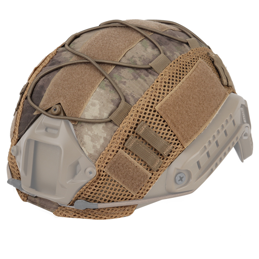 Transfronterizo Amazon FAST casco tela de camuflaje casco cubierta cuerda elástica camuflaje CP ruso pequeño hombre verde casco táctico image 19
