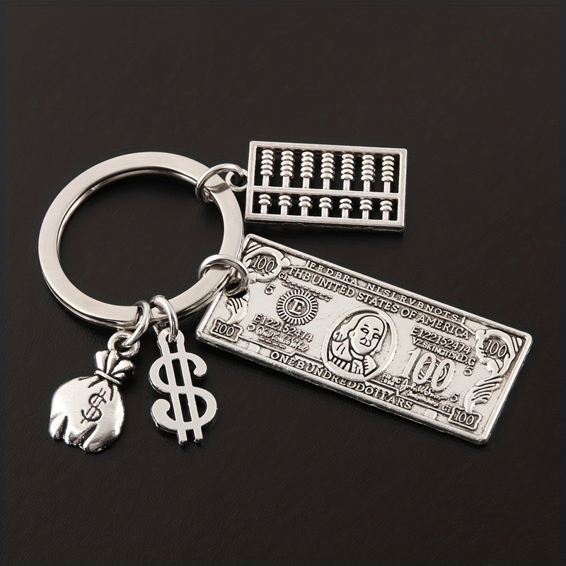 100 Dollar Model Keychain Money Tree Wallet Handmade Souvenir American Currency Gift Car Key