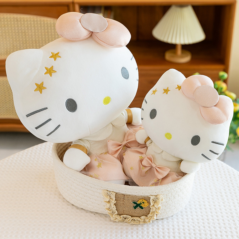 跨境新款白金K蒂猫公仔情侣生日礼物哈喽k蒂猫布娃娃大号兑换礼物|undefined