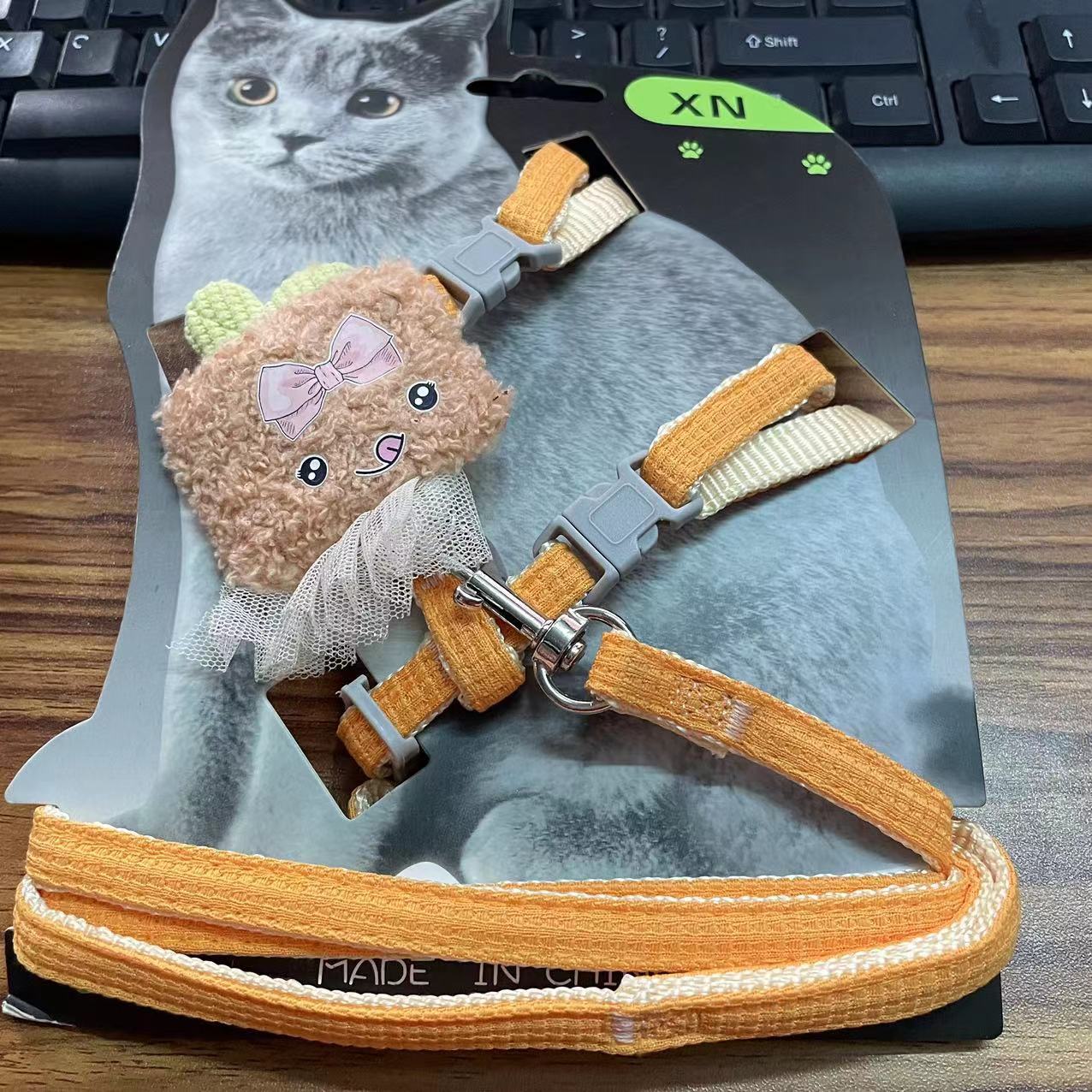 Huisdiervest Anti-ontsnapping Kattenlooptouw Borsttuig Buiten Speciale Kittenriem_voghion.com