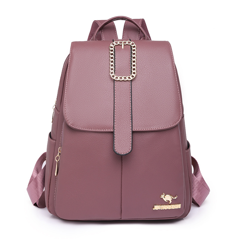Bolsos para mujer 2023 nueva mochila de cuero suave para mujer coreana, mochila de viaje de viaje urbano de todo fósforo de moda, mochila escolar