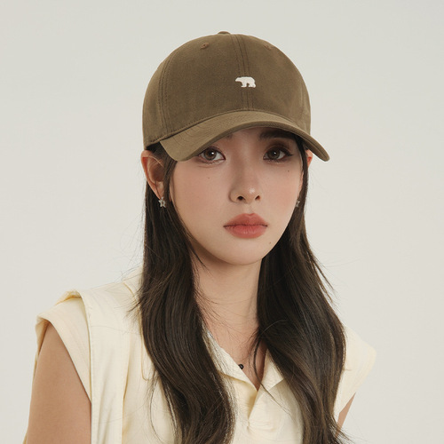 The cheekbones are gone ~ Widened brim cap, cap, female summer new all-matching deep-top, face-showing, young men's trendy baseball cap