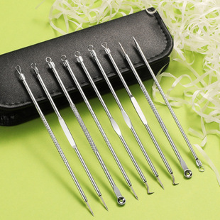 9Pcs Black Dot Pimple Blackhead Remover Tool Needles Blackhead Removal