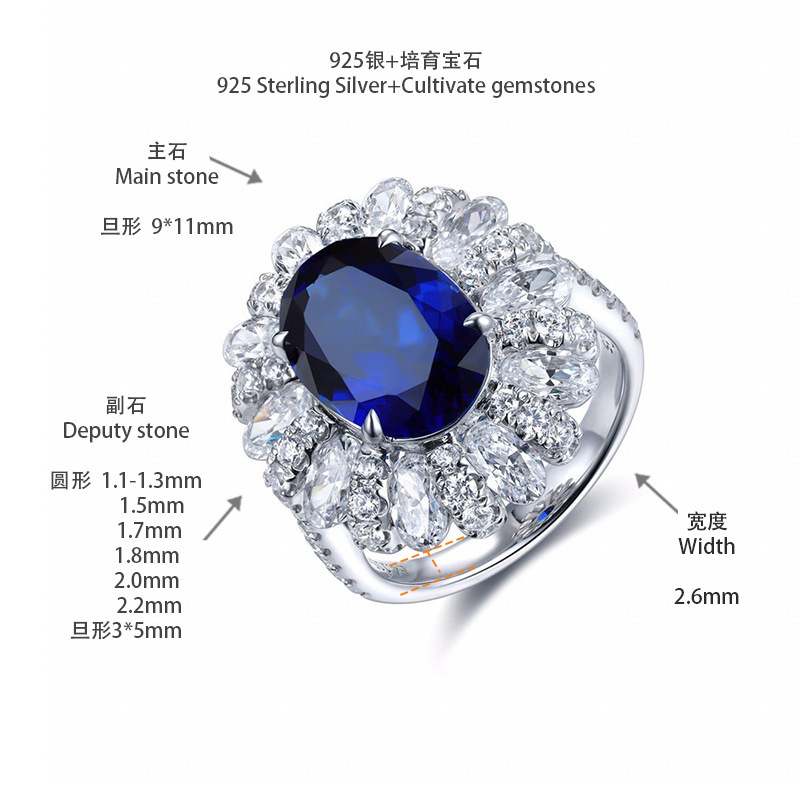 Douyin ホット推奨ザンビア人工栽培 5 カラットのエメラルド リング シルバー メッキ 18K ゴールド合成カラーレディース リング|undefined